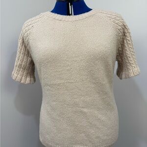 BiBi Women's Beige Crew Neck Sweater